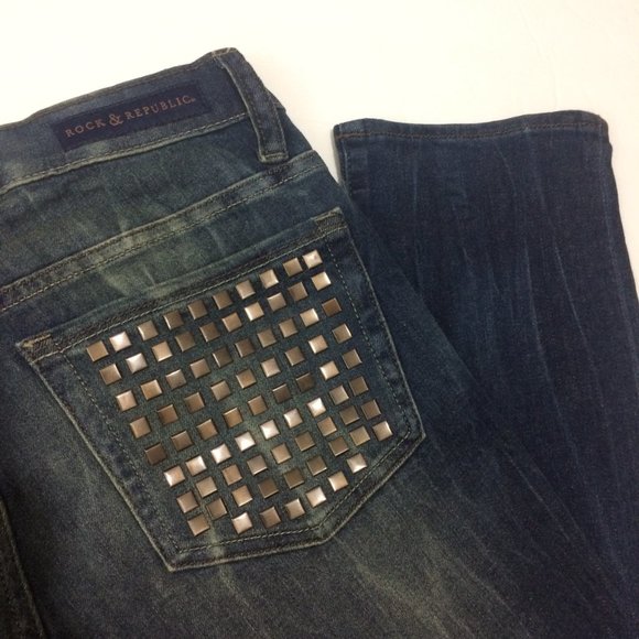 Rock & Republic Jeans Berlin Stud Pocket Detail - Picture 2 of 16